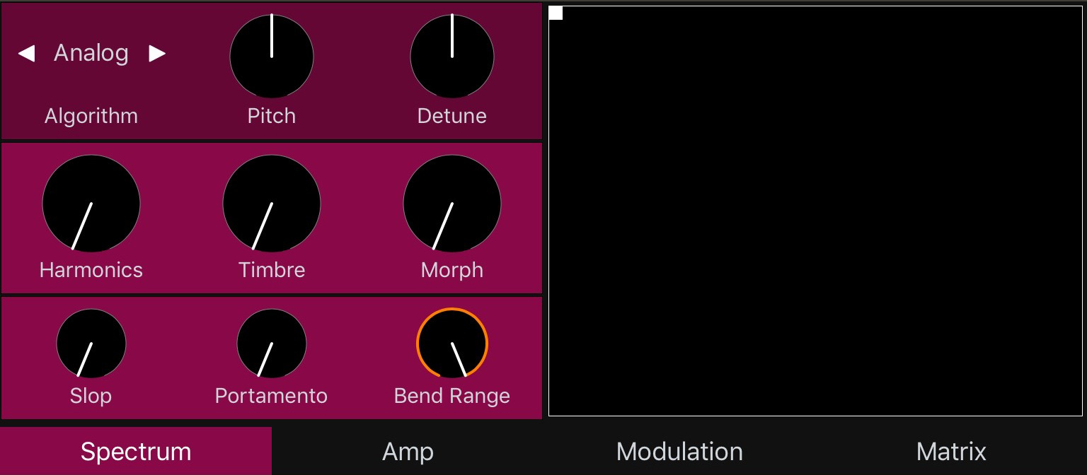 Spectrum synthesizer for iOS